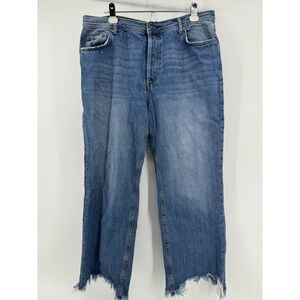 Women's Free People We Are Free Jeans Size 32 Raw Hem Button Fly